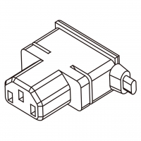 美规 (美标)IEC 320 C13 AC电源线连接器 3 芯直式 10A/13A 125V