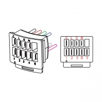 EM 系列连接器, 直头型式 10-Pin 插头