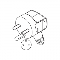 丹麦3-Pin 直式 AC插头, 10~16A 250V