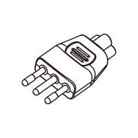 笔记本电脑专用AC转接头, 意大利插头转IEC 320 C5连接器, 3转3-Pin, 2.5A 250V