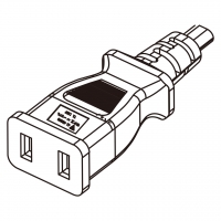 日本AC电源线连接器2 芯 3A-7A 125V, 7A-10A 125V, 10A-15A 125V