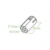 塑料连接器 23.3mm R1.75mm, R 6.15mm 7 Pin