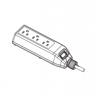 美规 (美标) OA排插/插线板/ 拖线板/接线板 NEMA 5-15R 3 脚 3 插位 15A 125V