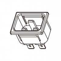 IEC 320 (C20)服务器 / PDU电源, AC 3-Pin公插座(Inlet) 16A 250V