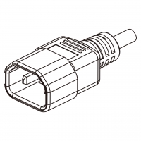 中国规IEC 320 Sheet G 插头AC电源线连接器 3 芯 弯式10A 250V
