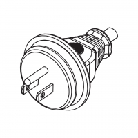 美规(美标)NEMA 5-15P 直式 AC插头2 P/ 3 芯接地, 防水 15A 125V