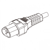 IEC 320 Sheet A AC电源线插头连接器 3 芯直式 2.5A 250V, 10A 125/250V