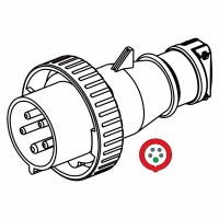 IEC 309 插头5 芯 4P 5W, IP 67 防水密封型32A 220V/380V~240V/415V