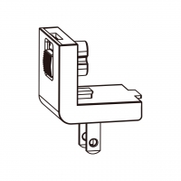 AC转接头, 美规 (美标)弯头转IEC 320 C7连接器, 2转2-Pin, 2.5A 125V