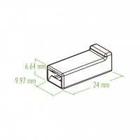 塑料连接器 24mm X 9.97mm X 6.64mm 1 Pin