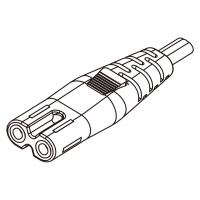 IEC 320 C7 AC电源线连接器 2 芯直式2.5A 250V