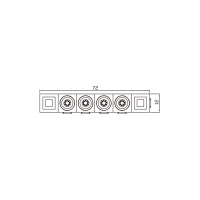 20A/30A, 4-Pin 电池香蕉头插头 连接器, 72mm X 12mm