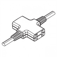 中国规AC电源线连接器2 芯 10A 250V