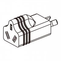 AC转接头, 澳洲规转澳洲规, 2转3-Pin