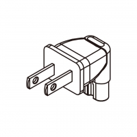 笔记本电脑AC转接头, 日本弯头转IEC 320 C7 连接器, 2转2-Pin, 7A 125V