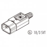 IEC 320 Sheet E 插头连接器3芯, 15A北美标准家用