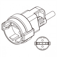 德国AC电源线连接器3 芯 10/16A 250V