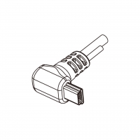 Mini USB B 插头, 5 Pin, 扁线加天线 (弯头型式)