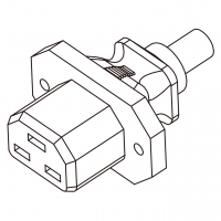 欧规 (欧标)IEC 320 C21 AC电源线连接器 3 芯直式 16A 250V