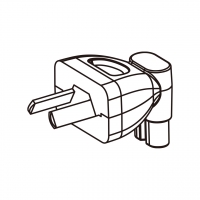 笔记本电脑专用AC转接头, 阿根廷弯头转IEC 320 C7连接器, 2转2-Pin, 2.5A 250V