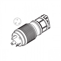 美规车用RV 插头(NEMA TT-30P) 3芯直式,2 P, 3芯接地 30A 120V