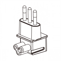 笔记本电脑AC转接头, 智利弯头转IEC 320 C5 连接器, 3转3-Pin, 2.5A 250V