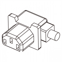 IEC 320 C13 AC电源线连接器 3 芯直式 10A/13A 125V