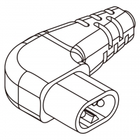 IEC 320 C7 AC电源线连接器 2 芯 弯式  2.5A 250V