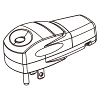 美规智能插头	(NEMA 5-15P)3芯直式 , 2 P, 3芯接地, PIR( 人体感应开关)