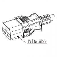 美规 (美标)IEC 320 C19 AC电源线连接器 3 芯直式 16A 250V