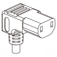 美规 (美标)IEC 320 C17 AC电源线连接器 3 芯 弯式  10A/13A/15A 125/250V