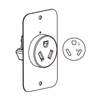 美规 (美标)Flush Mount 插座 NEMA 7-20R, 2 P 3芯接地 20A 277V