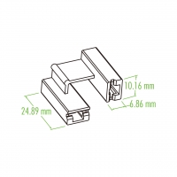 塑料连接器 24.89mm X 6.86mm X 10.16mm 2 Pin