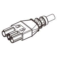 灯光照明用, 公/AC电源线连接器座 3 芯直式 16A 250V