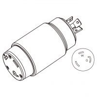 RV AC转接头, NEMA L5-30P转 TT-30R, 2 P 3芯接地, 组装式, 3转3-Pin, 30A 125V