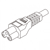韩国IEC 320 C5 AC电源线连接器 3 芯直式 2.5A 250V