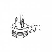 美规(美标)NEMA 5-15P 弯式 AC插头2 P/ 3 芯接地 15A 125V