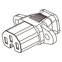 IEC 320 C15 AC电源线连接器 3 芯直式 7A/10A 125V 10A 250V