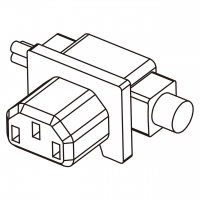 IEC 320 C13 AC电源线连接器 3 芯直式 10A/13A/15A 125V