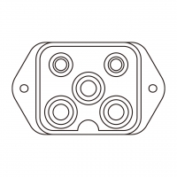 50A, 5-Pin 插头插座 , 3-Pin “L” 呎吋, 2-Pin “S” 呎吋