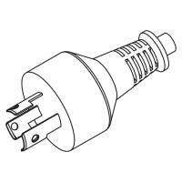 台湾/日本3-Pin 锁固式 AC插头3~7A 125V