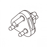 笔记本电脑专用AC转接头, 南非 (L) 插头转IEC 320 C5连接器, 3转3-Pin, 2.5A 250V