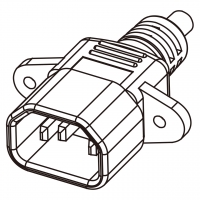 IEC 320 Sheet E AC电源线插头连接器 3 芯直式 10A/13A/15A 25/250V