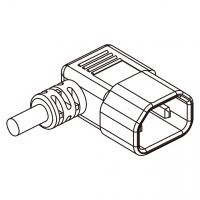 欧规 (欧标)IEC 320 Sheet G 插头AC电源线连接器 3 芯 弯式10A 250V