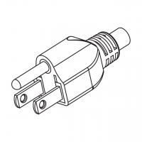 台湾/日本3-Pin 直式 AC插头7A/11A/15A 125V