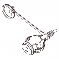 中国规AC电源线连接器2 芯 10A 250V