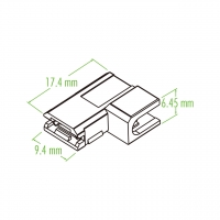 塑料连接器 6.45mm X 9.4mm X 17.4mm 1 Pin