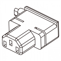 美规 (美标)IEC 320 C13 AC电源线连接器 3 芯直式 10A/13A 125V