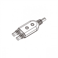 AC电线成型式固定接头(Strain Relief -SR) 1 出 2, 18AWG 2C to 18AWG 2C