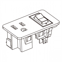 美规 (美标)NEMA 5-15R  开关插座, 2 P 3芯接地 15A 125V